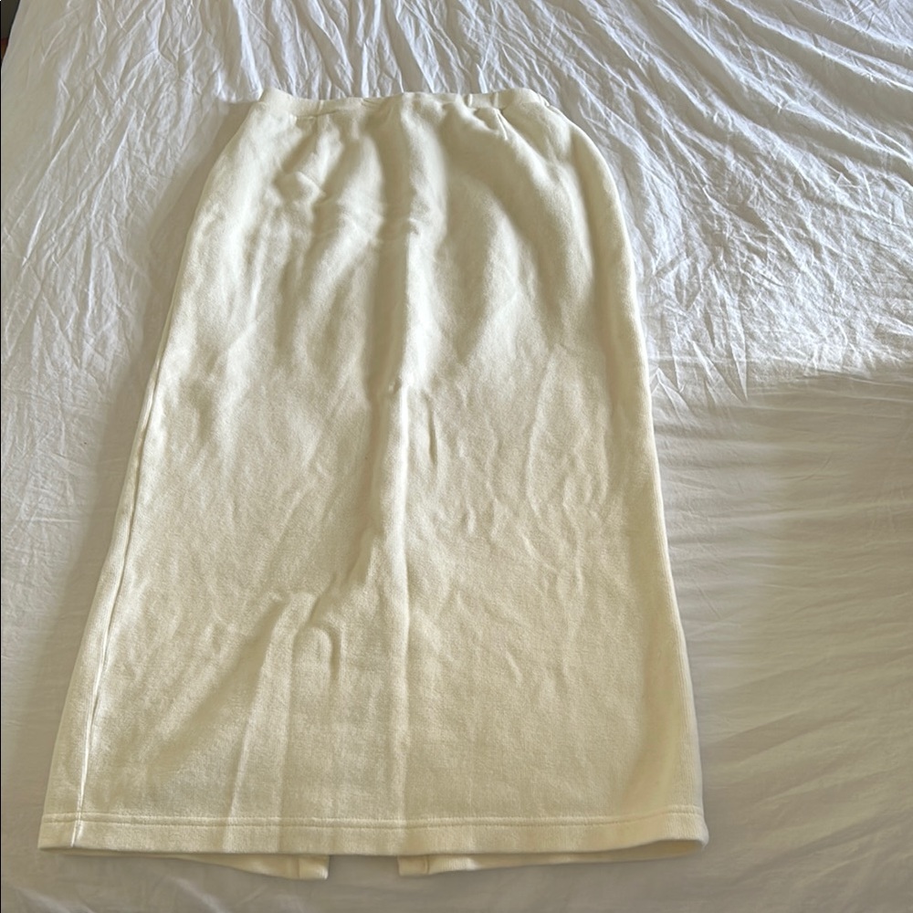 Jones New York Cream Midi Pencil Skirt for Casual Wear